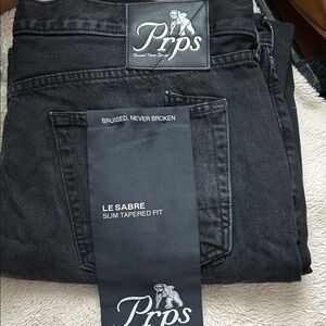 PRPS Le Sabre Men’s Jeans – Slim Tapered Fit – Black – Size 40 – NWT